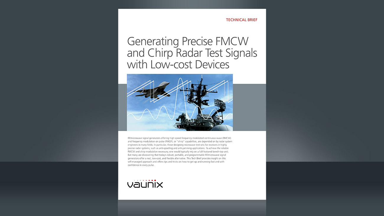 Tech Brief Describes Low-cost Approach to Creating FMCW and Chirp Test Signals