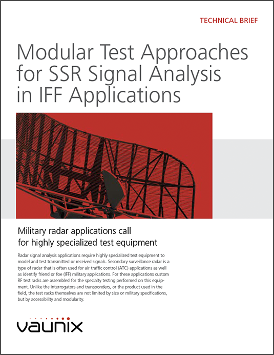 Tech Brief Describes Modular Test Approaches for SSR Signal Analysis in IFF Applications